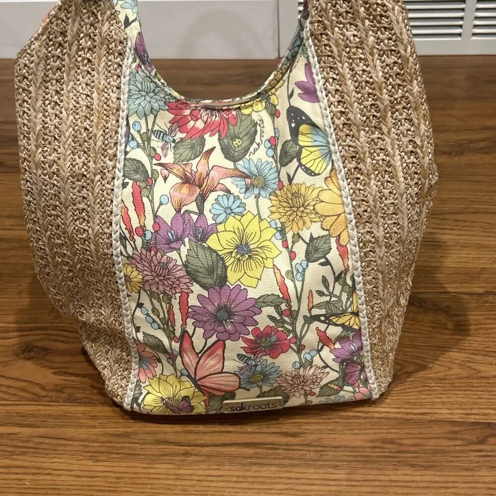 Sakroots Artist Circle Roma Shopper Tote Bag Purse Floral Boho Shoulder